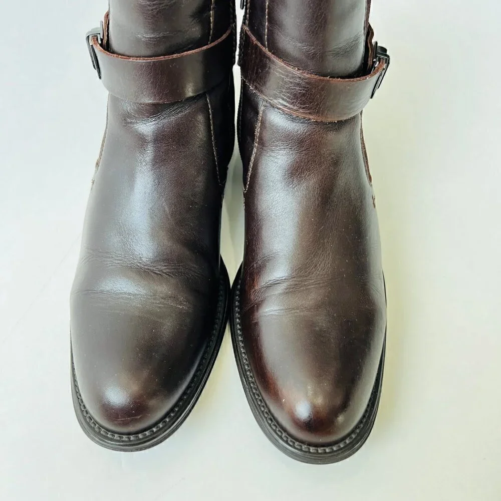 Aquatalia By Marvin Ulrika Leather Motobike boots , brown , Size 8.5-9